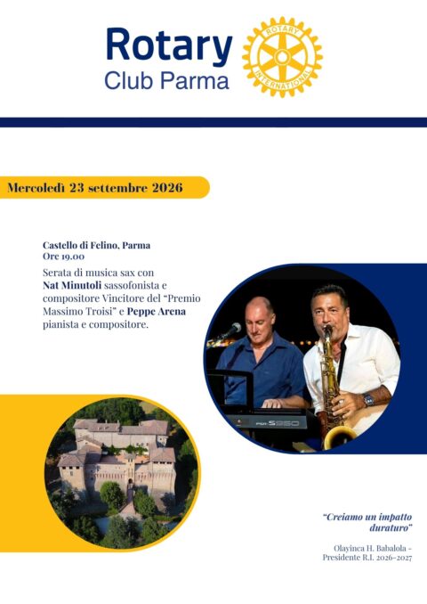 Musica SAX a Castello di Felino – Mercoledì 23 Settembre 2026